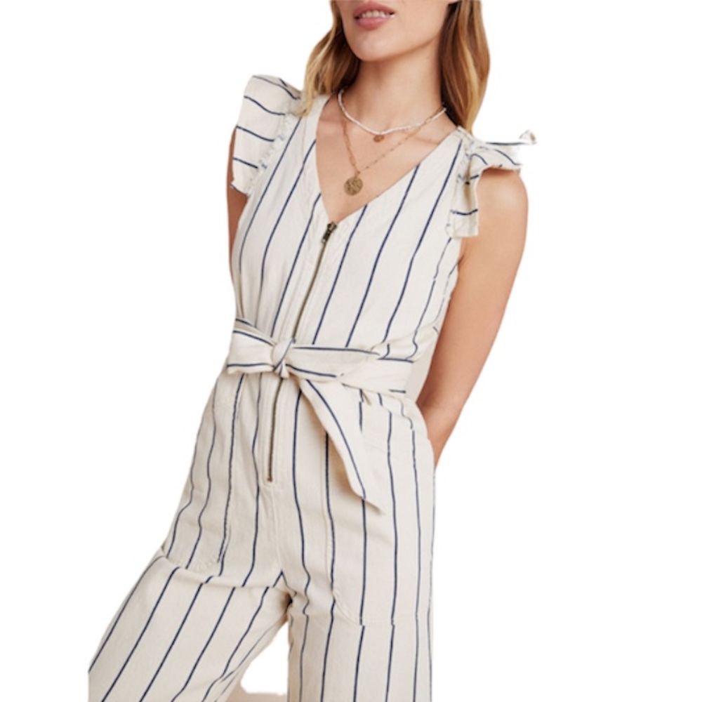 Anthropologie Femme Striped Jumpsuit New Size 2 - Picture 3 of 6